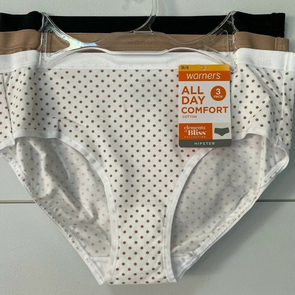 Warner's All Day Comfort Cotton Hipster Panties M